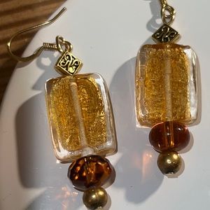 Rectangular Glass Earrings.